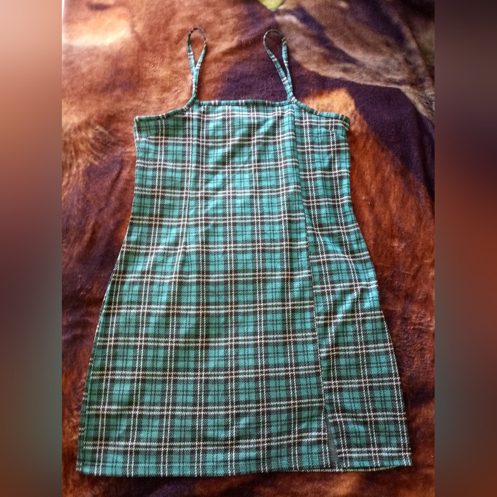 Vintage 90's Academia Spagetti Strap Mini Dress/Size Large(Juniors)